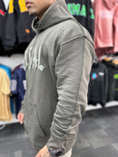 Rough style zipped hoodie