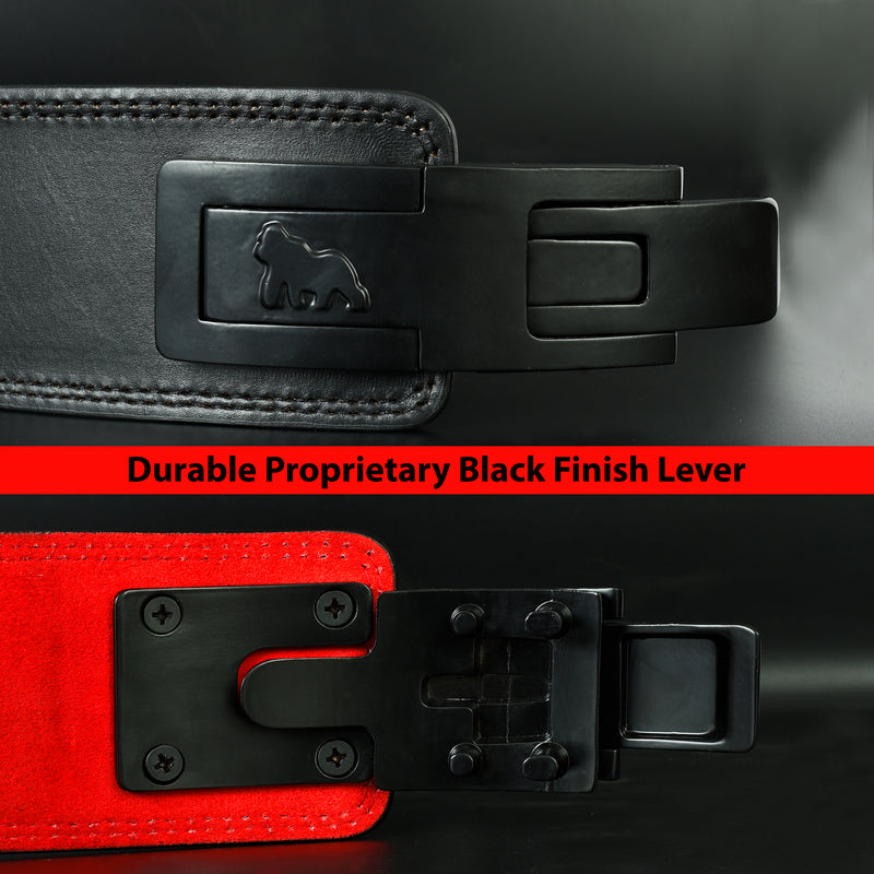 PRIMAL Premium 13mm Lever Belt – 4 inch-wide for Weightlifting & Powerlifting.