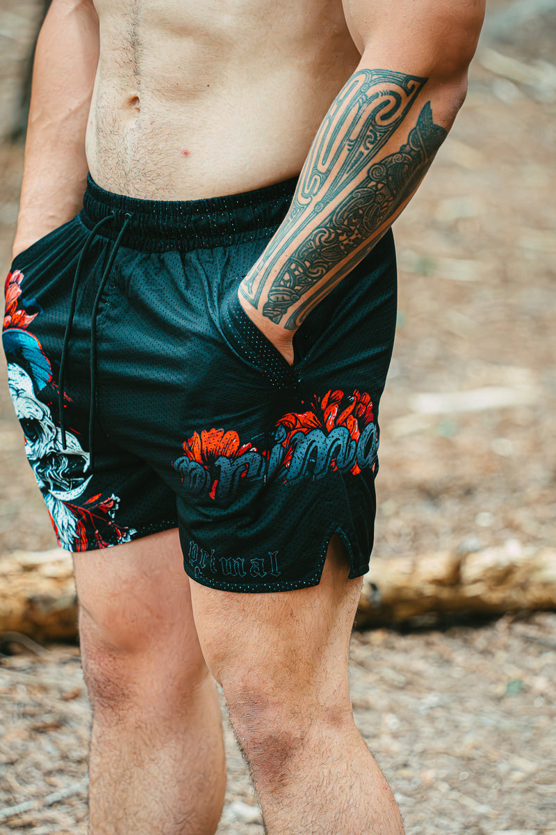 Sublimated superior double mesh shorts