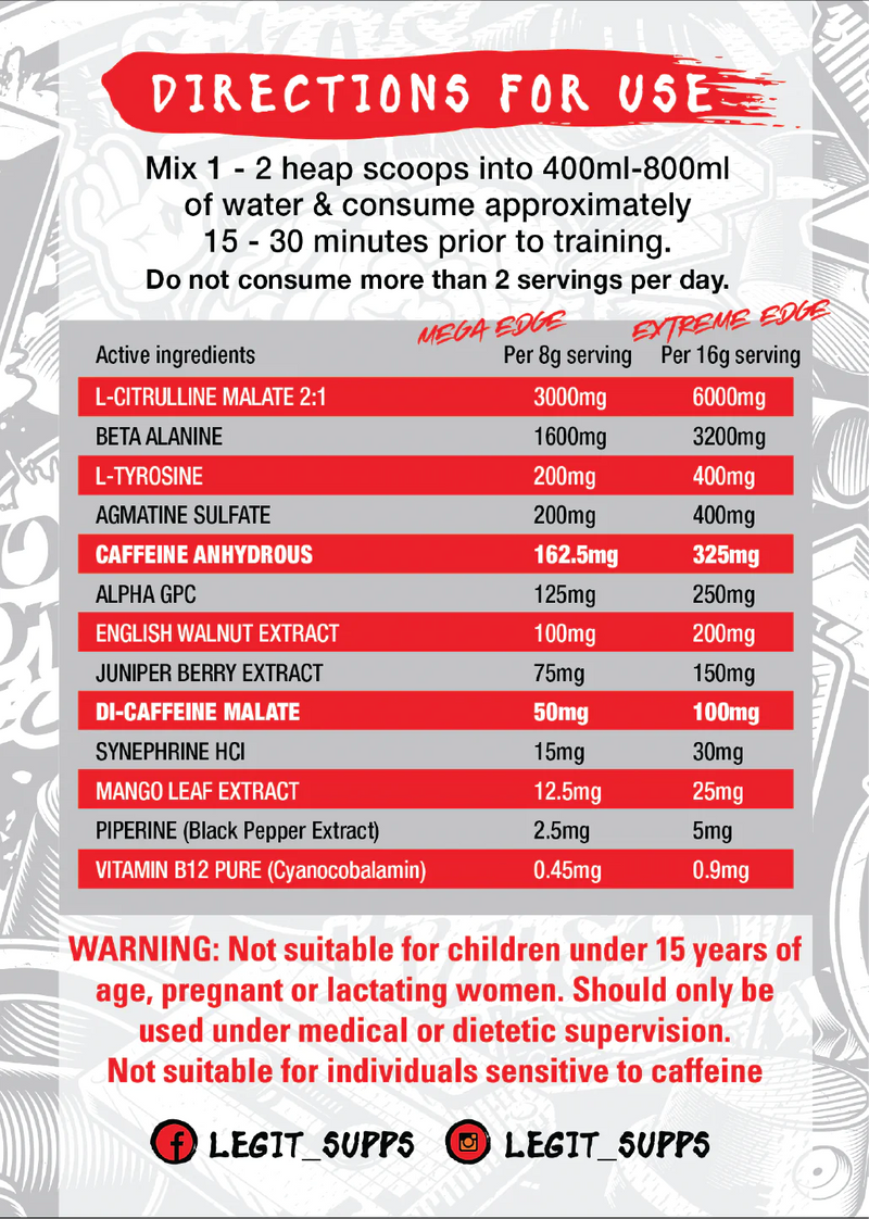 Legit Pre LEGIT EDGE Pre Workout NZ | High-Performance Energy & Focus