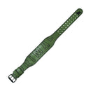 Military Green Embroidered leather belt (NEW)