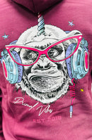 Acid wash terry pullover