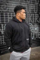 Heavy zipped terry hoodie