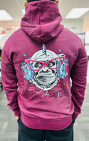 Acid wash terry pullover