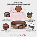 Brown Embroidered leather belt (NEW)