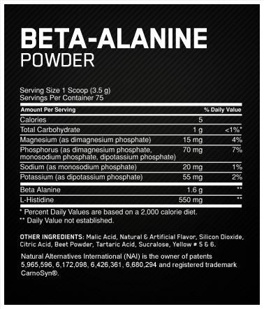 Optimum Nutrition Beta Alanine Powder Unflavoured