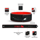 LEVER BELT BLACK WITH RED