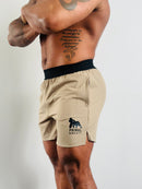 Elastic waistband primal shorts