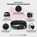 Black Embroidered leather belt (NEW)