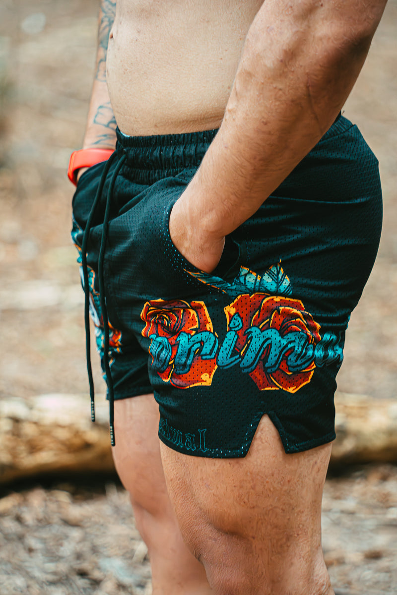 Sublimated superior double mesh shorts