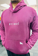 Acid wash terry pullover