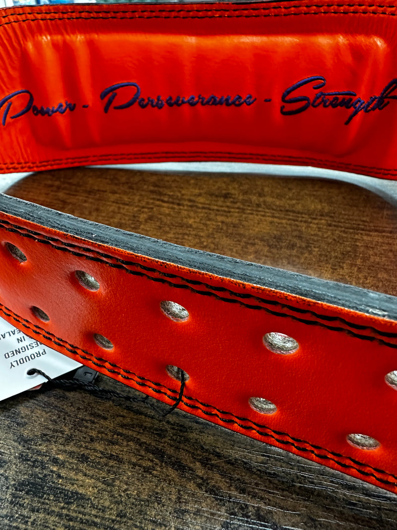 Signature range leather belt orange (NEW)