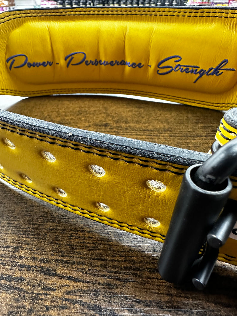 Signature range leather belt YELLOW (NEW)