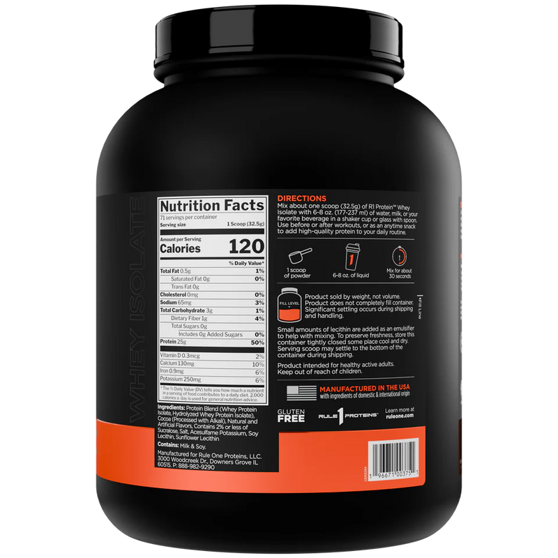 Rule 1 R1 Isolate Whey Protein Powder NZ | 100% Pure Isolate